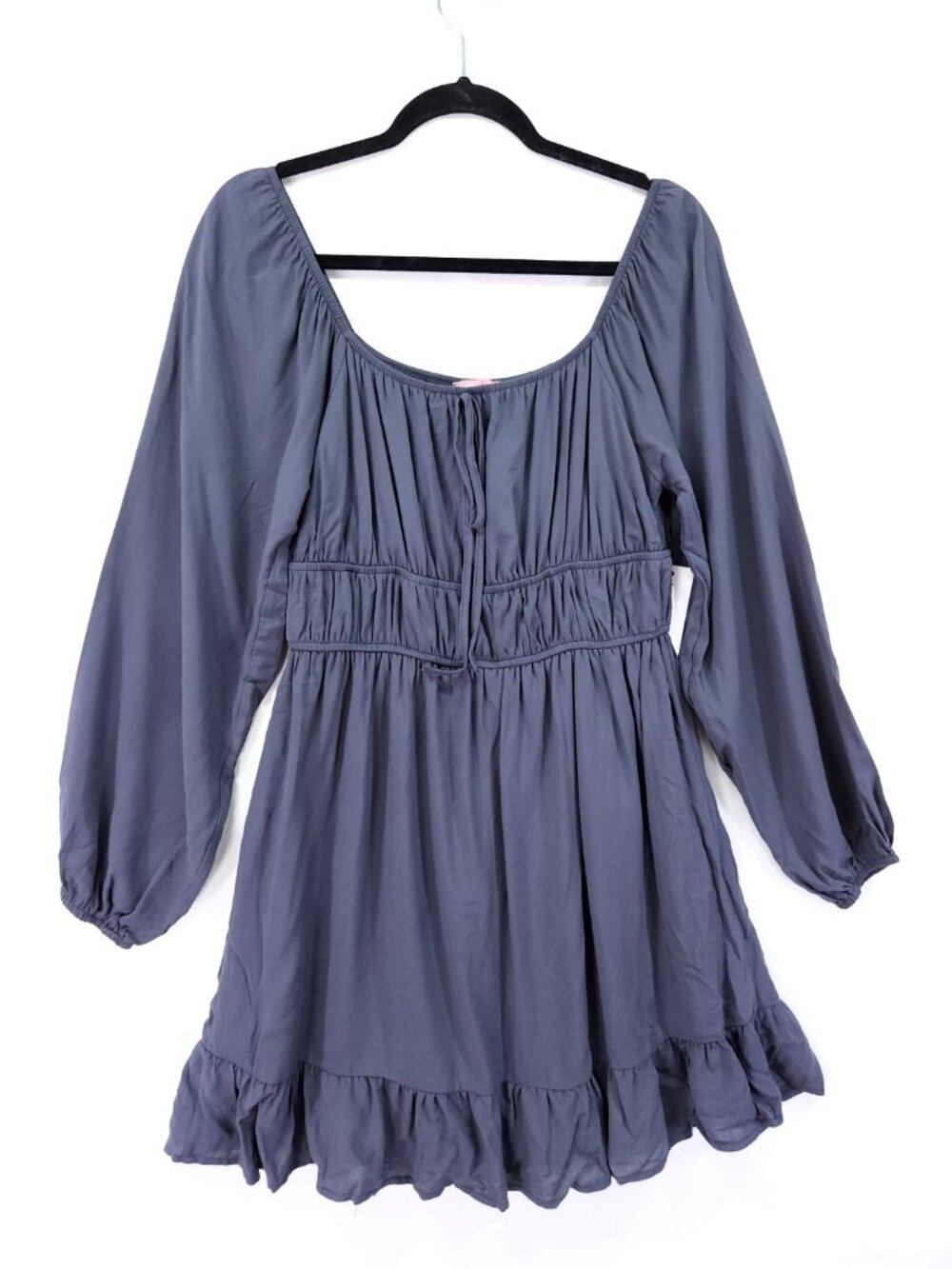 Andree by Unit Peasant Babydoll Mini Dress Small Cottagecore Balloon Sleeve